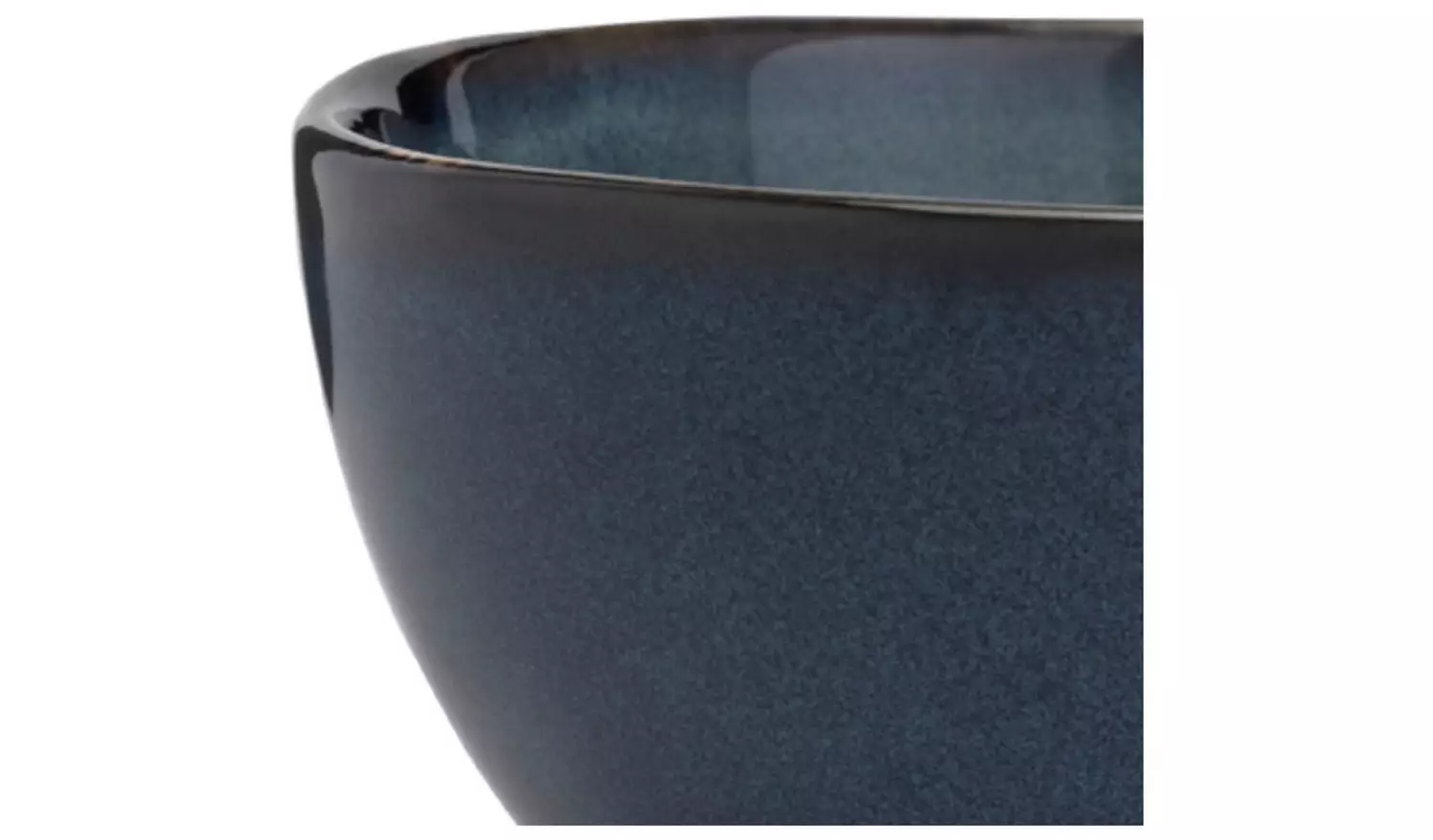 Habitat Set of 3 Reactive Stoneware Nibble Bowl - Navy