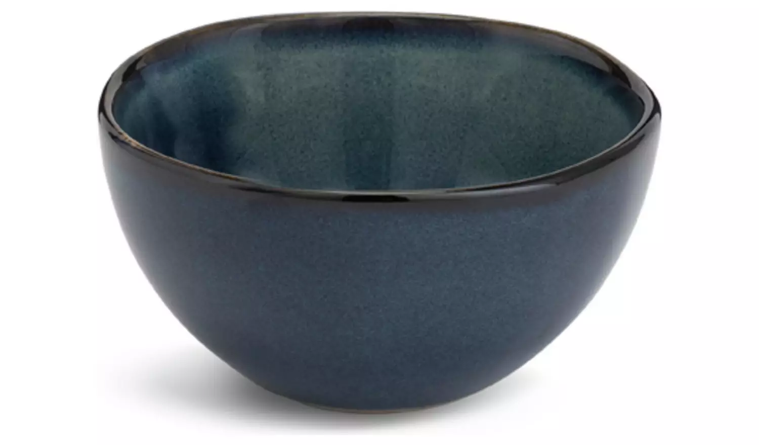 Habitat Set of 3 Reactive Stoneware Nibble Bowl - Navy