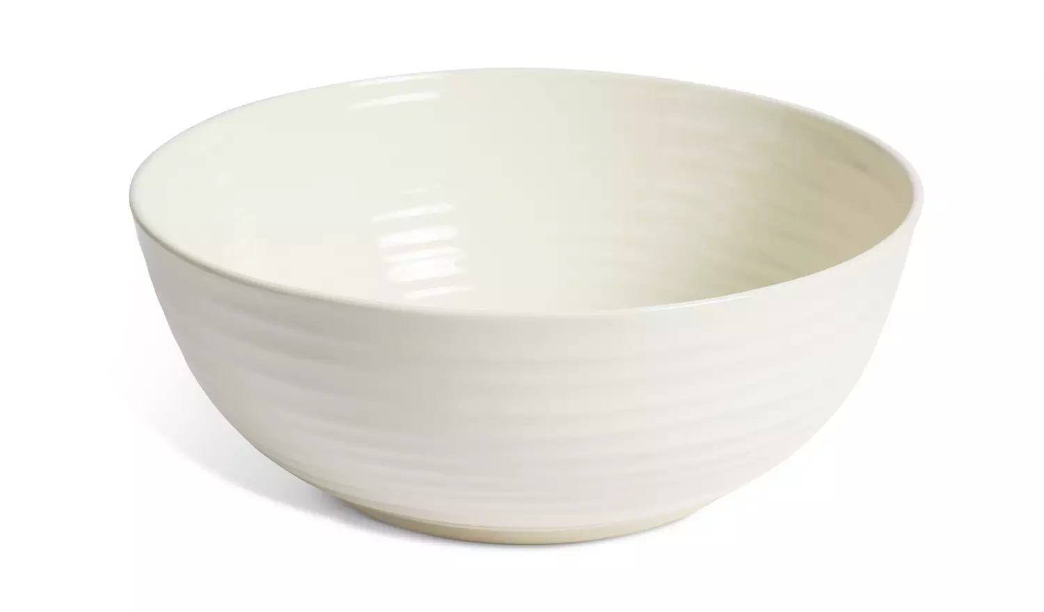 Habitat Ripple Stoneware Serving Bowl - Cream