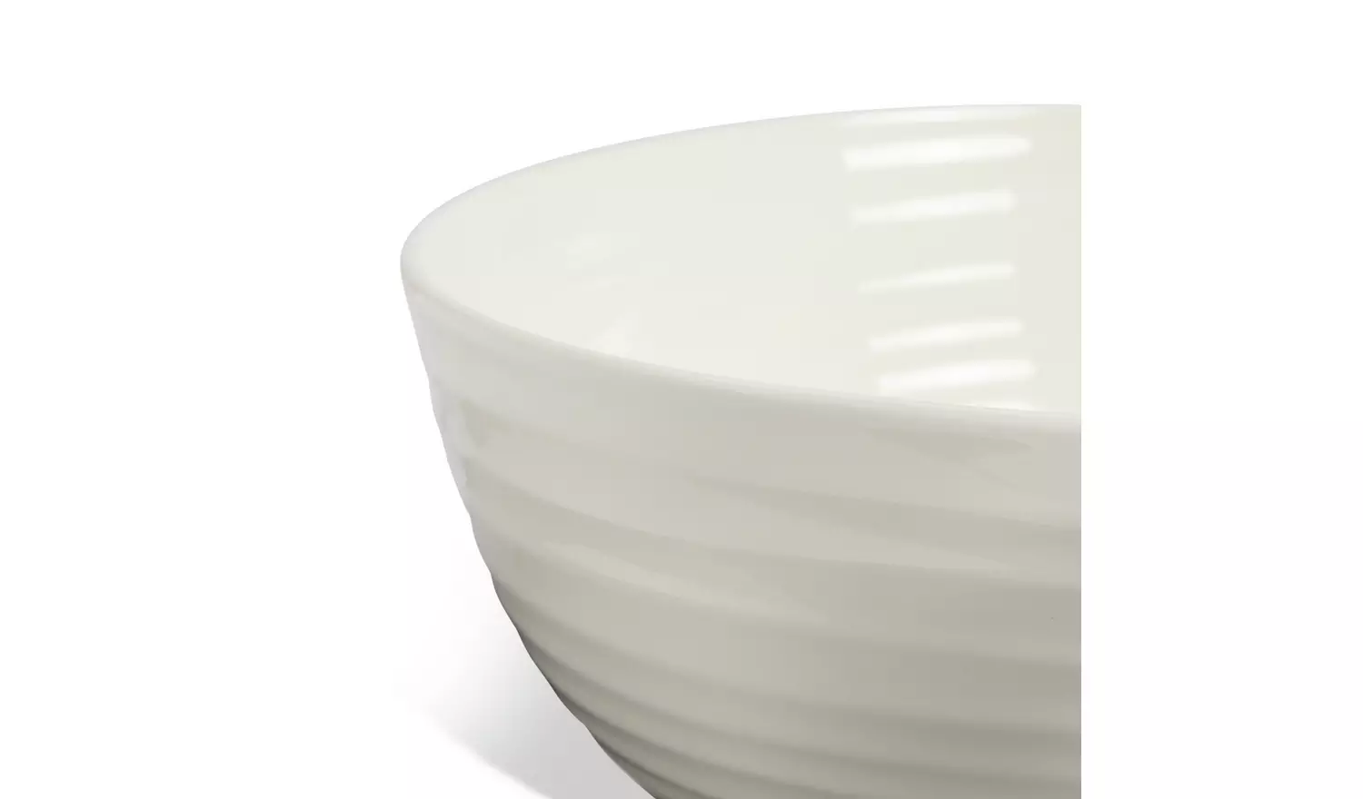 Habitat Ripple Stoneware Serving Bowl - Cream
