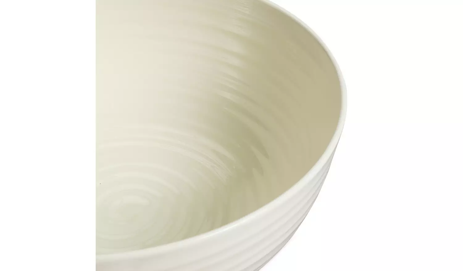 Habitat Ripple Stoneware Serving Bowl - Cream