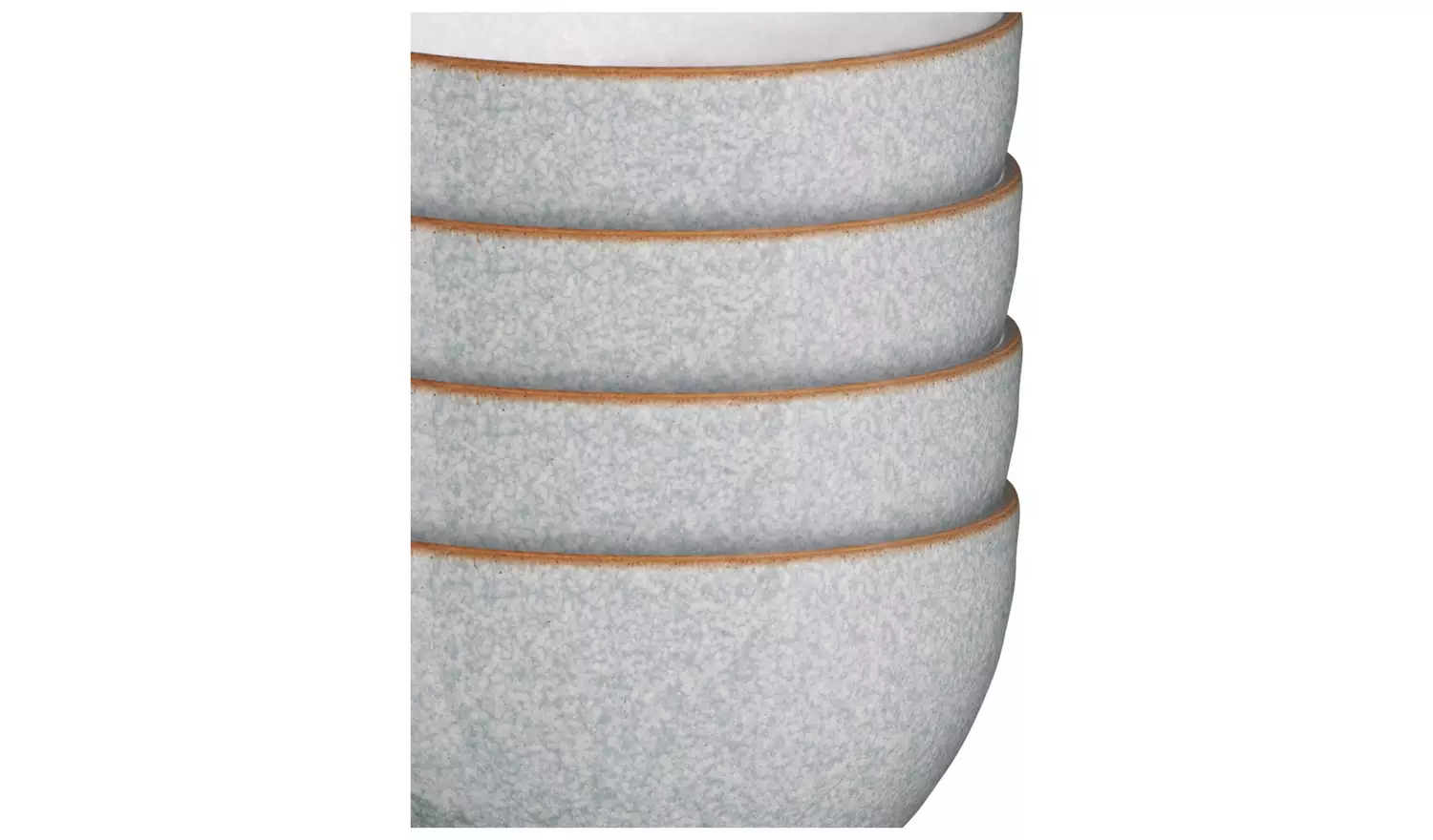 Denby Elements Set of 4 Stoneware Nibble Bowls - Light Grey