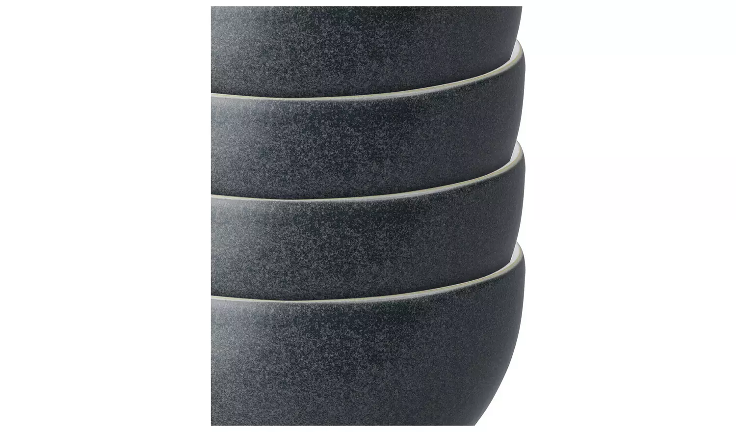 Denby Impression Set of 4 Stoneware Nibble Bowls - Charcoal