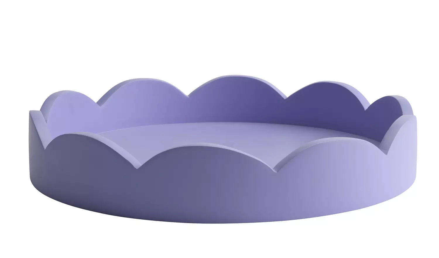 Home Scandi Wiggle Circle Tray - Purple