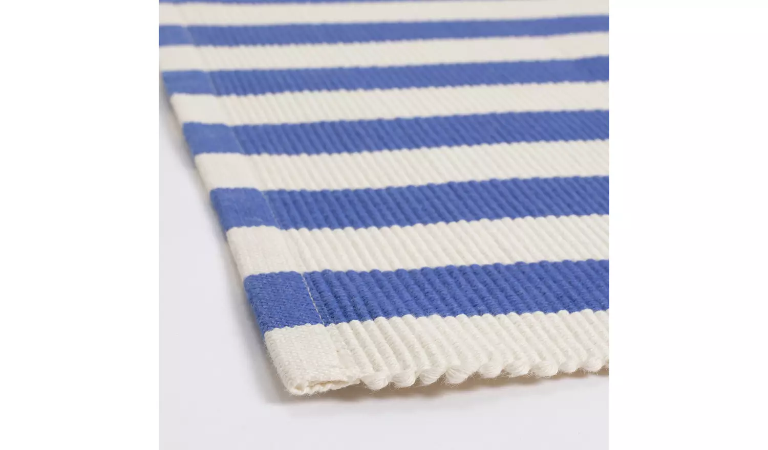 Habitat 60 Maubec Stripe Ribbed Set of 4 Placemats - Blue