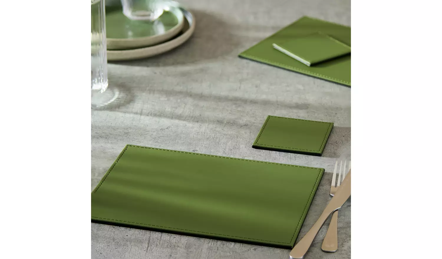 Habitat Faux Leather Set of 4 Placemats and Coasters