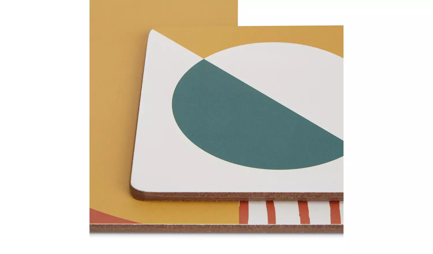 Habitat Geo Corkback Set of 4 Placemats and Coaster