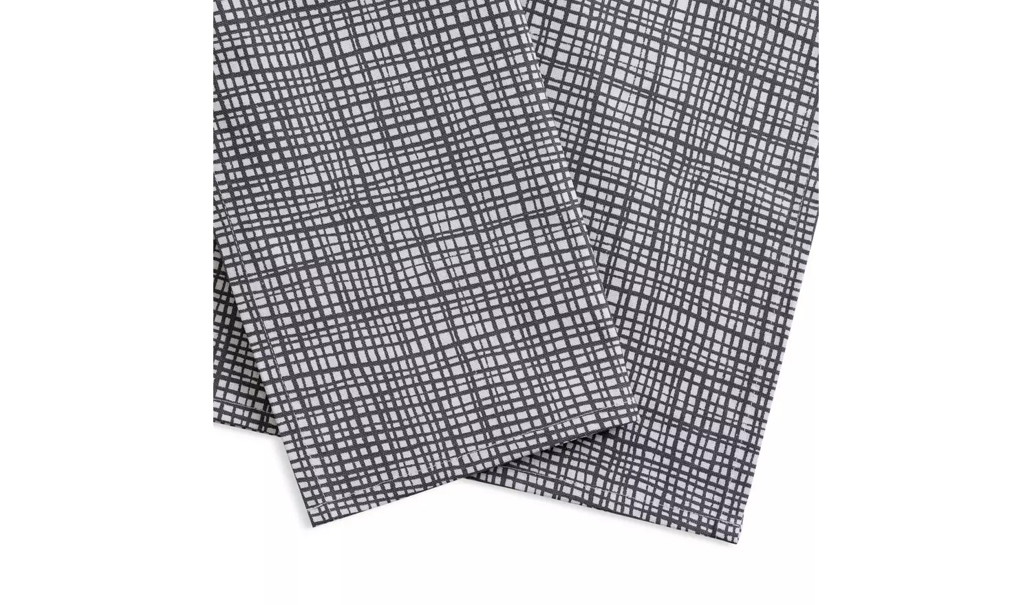 Habitat Charcoal Grid Cotton Wipe Clean Table Cloth - Grey