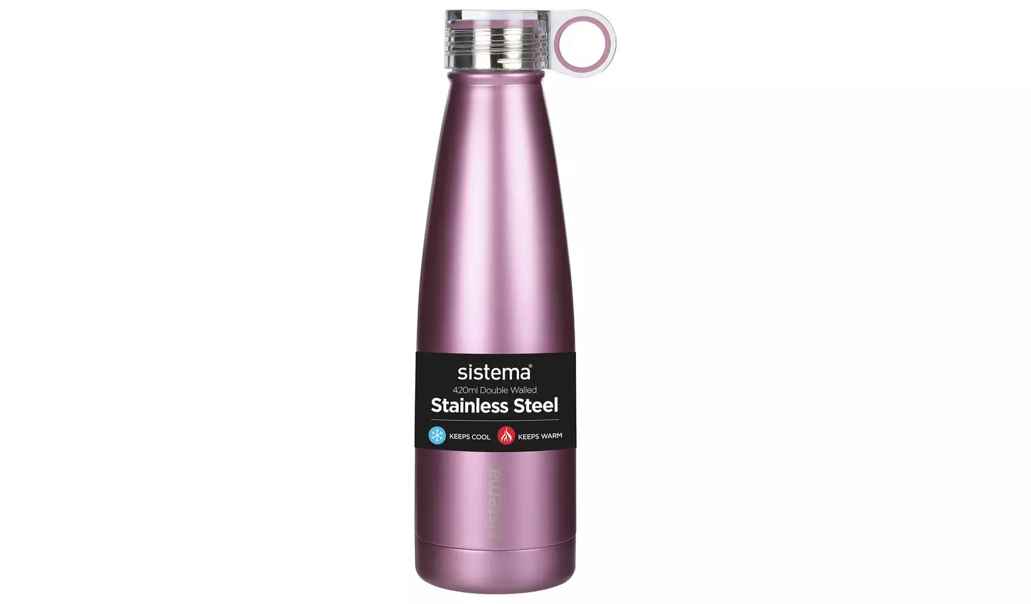 Sistema Stainless Steel Water Bottle - 420ml