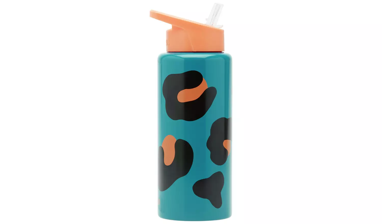 Smash Leopard Print Teal Orange Sipper Water Bottle-1litre