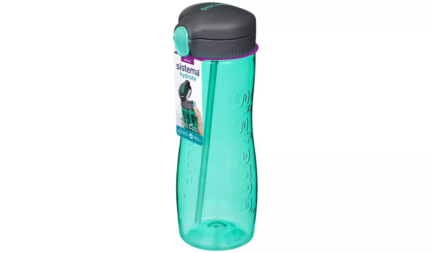 Sistema Hydrate Tritan Quick Flip Sipper Water Bottle -800ml