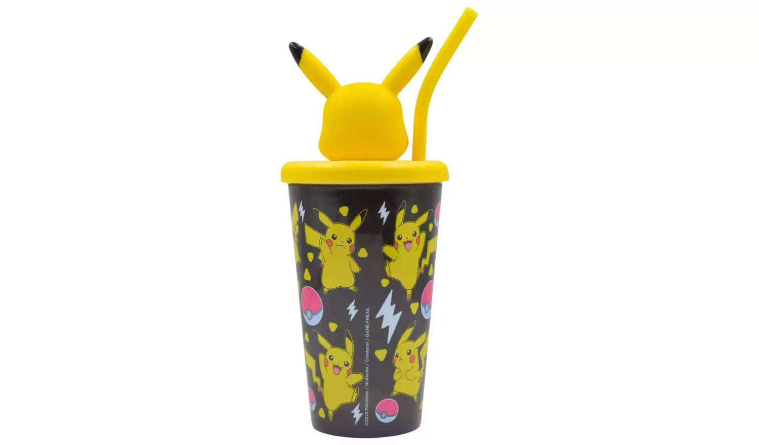Hox Pokémon 3D Pikachu Black & Yellow Travel Tumbler - 450ml