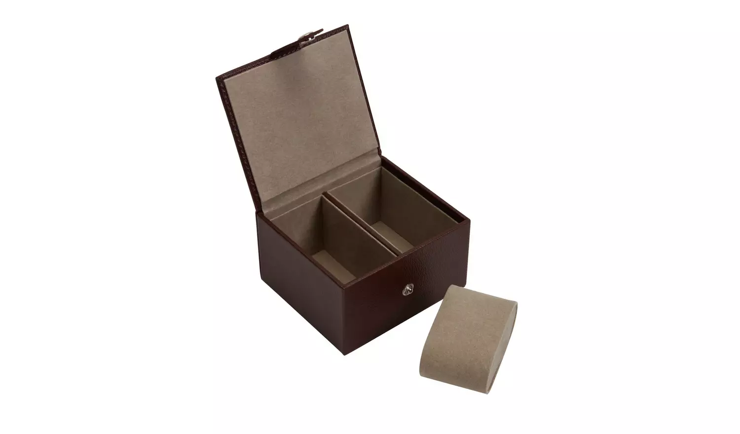 Argos Home Brown Faux Leather Mens Jewellery Box