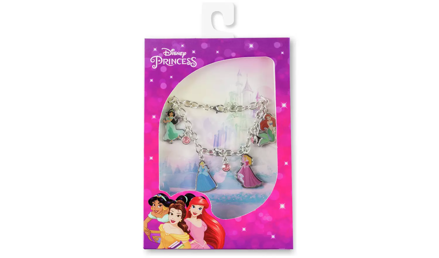 Disney Silver Coloured Crystal Princess Charm Bracelet
