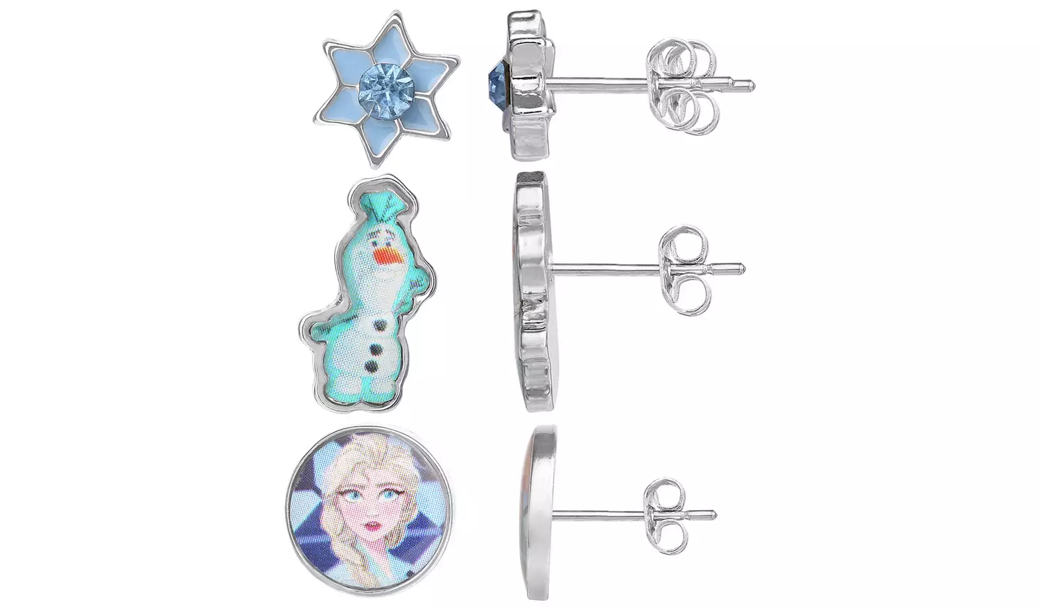 Disney Silver Coloured Frozen 2 Stud Earrings Set of 3