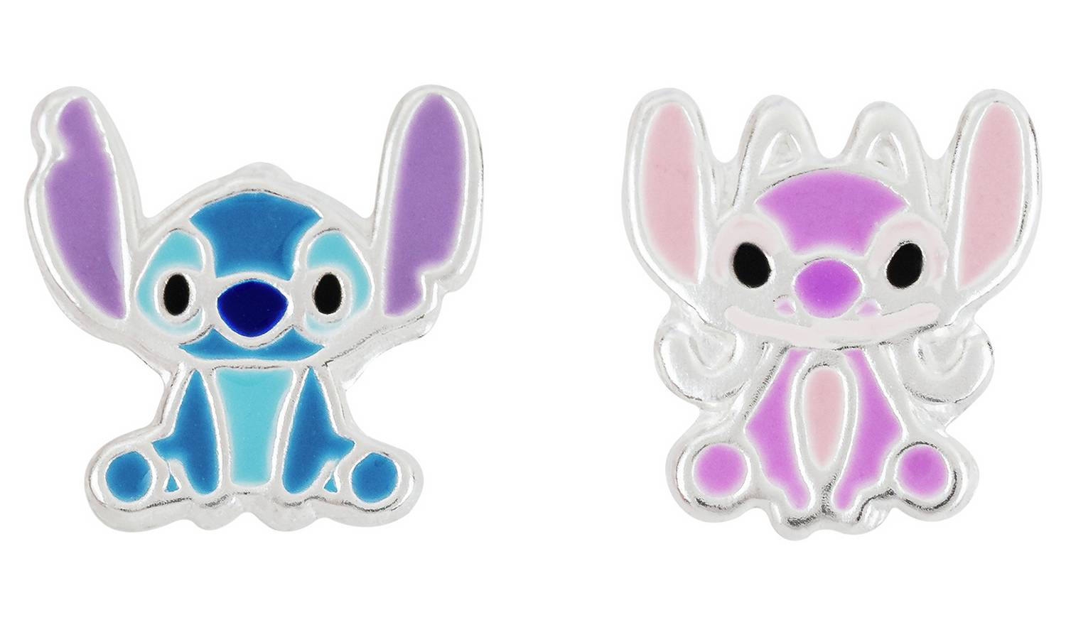 Disney Sterling Silver Lilo and Stitch Angel Stud Earrings