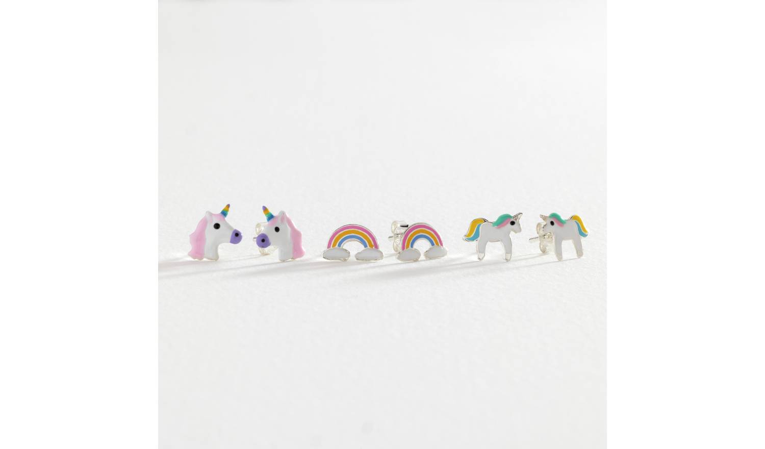 Revere Kid's Sterling Silver Stud Earrings Set of 3