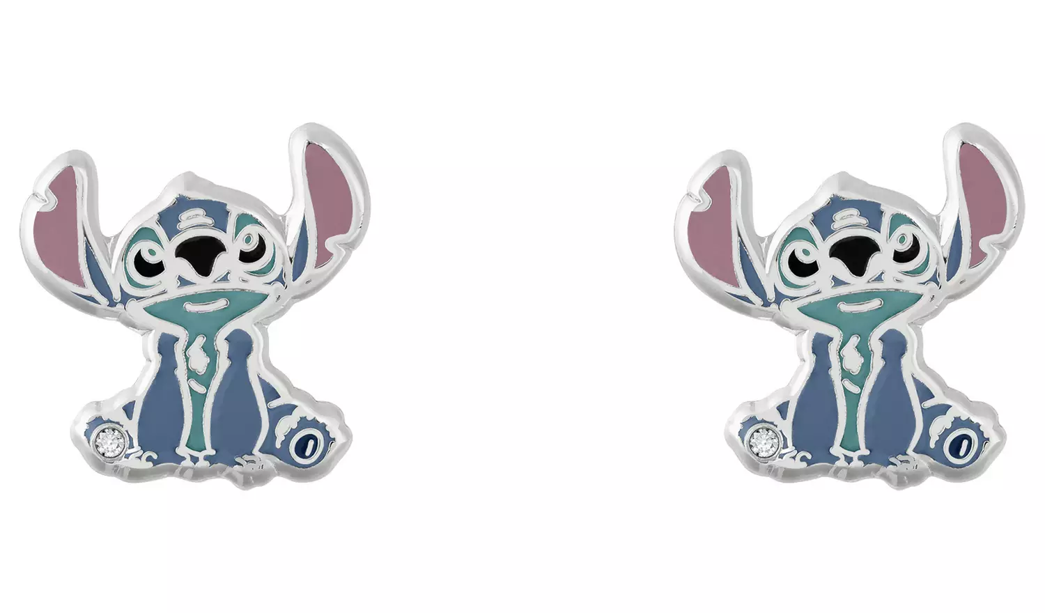 Disney Lilo and Stitch Stud Earrings and Trinket Tray Set