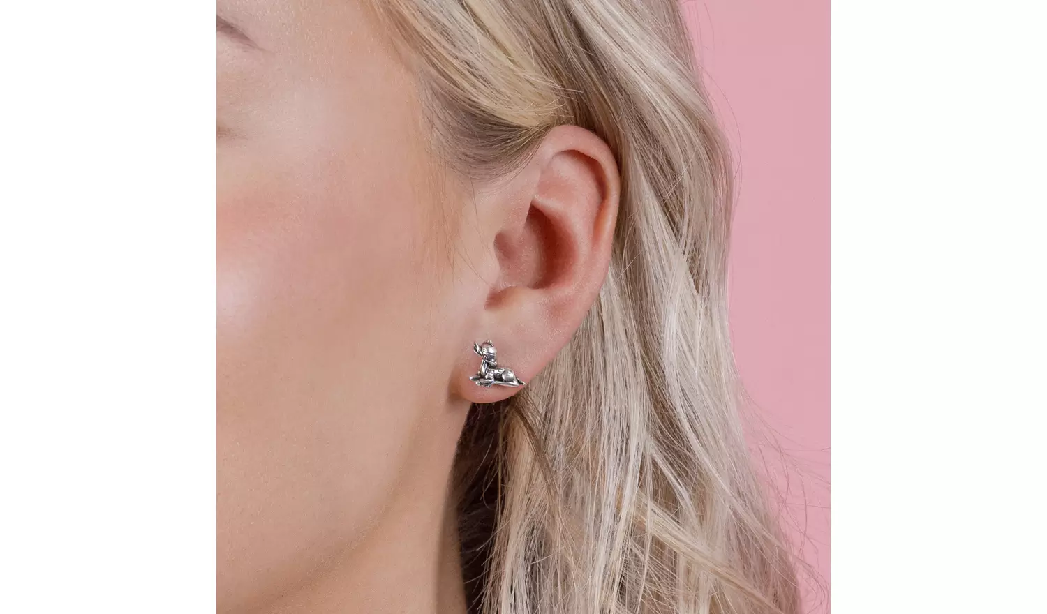 Disney 925 Sterling Silver Bambi Stud Earrings