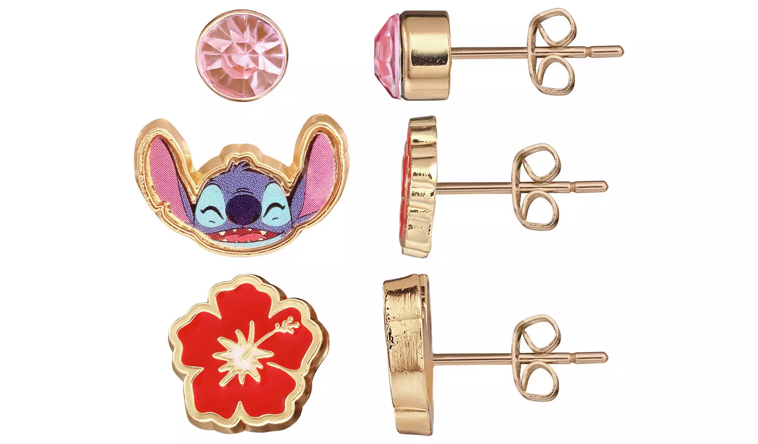 Disney Lilo & Stitch Multicoloured Enamel Stud Earring Set