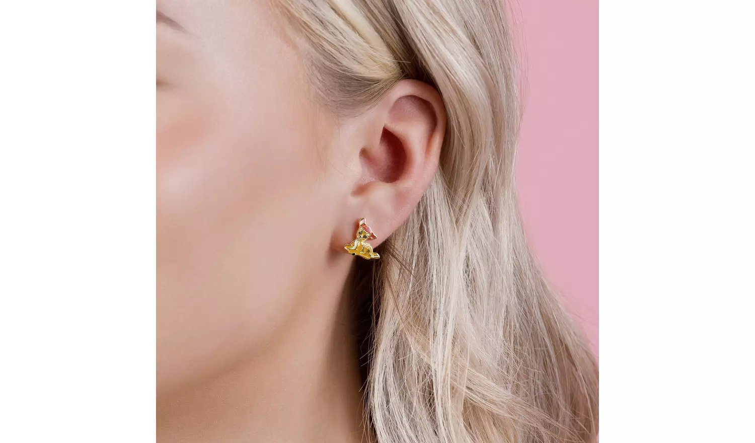 Disney Gold PlatedBambi Stud Earrings