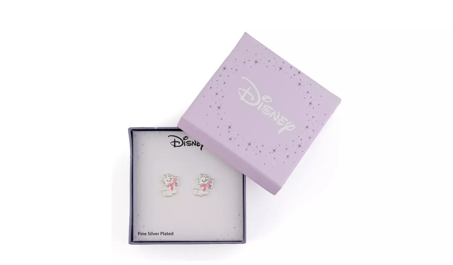 Disney Aristocats Marie Silver Plated Stud Earrings