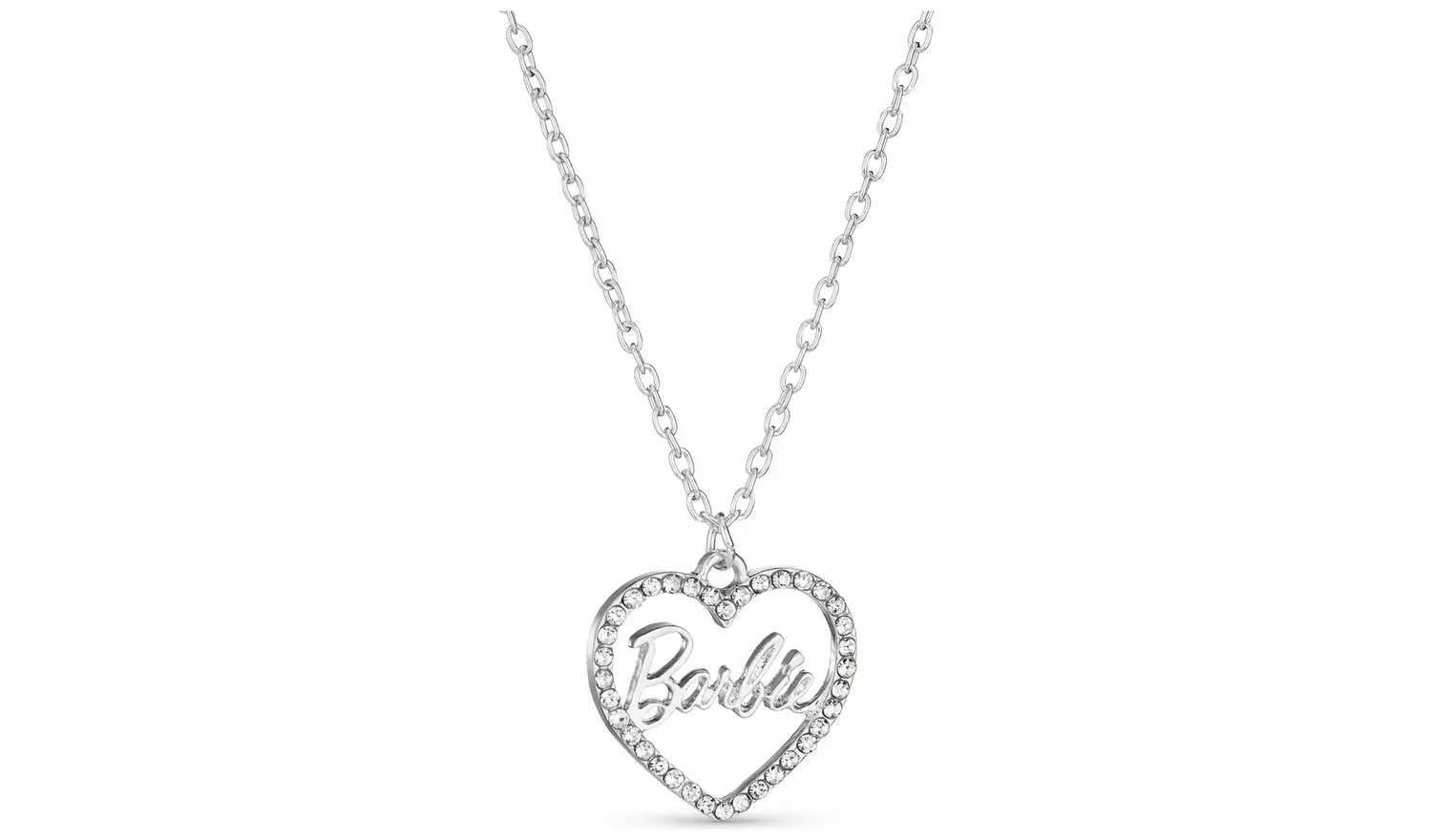 Barbie Silver Colour Crystal Necklace and Bracelet Gift Set