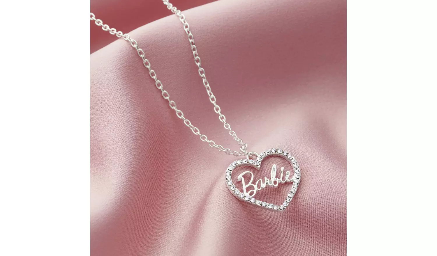 Barbie Silver Colour Crystal Necklace and Bracelet Gift Set