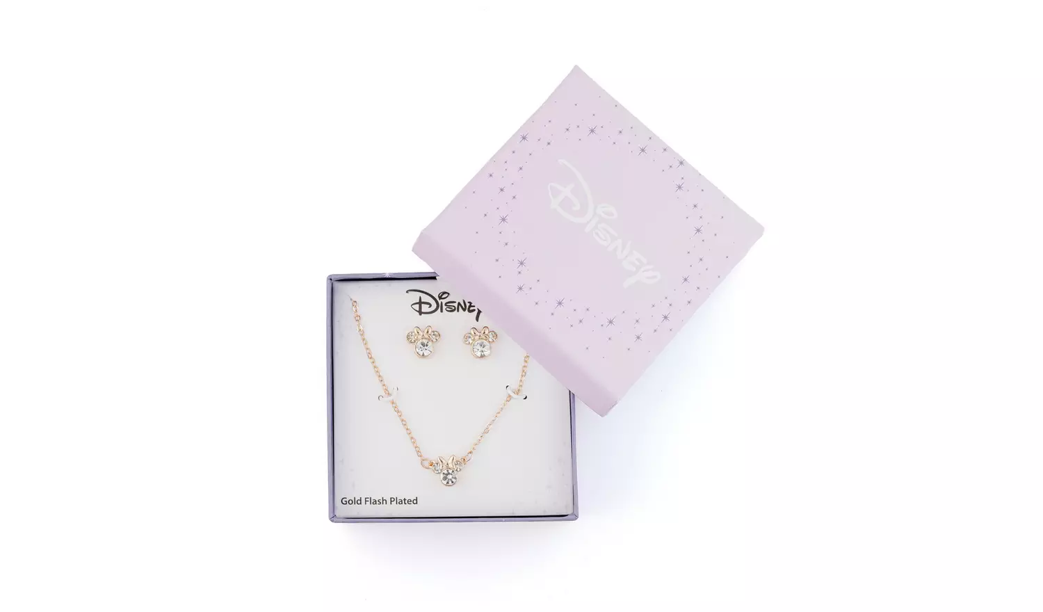 Disney Minnie Mouse Necklace and Stud Earrings Set