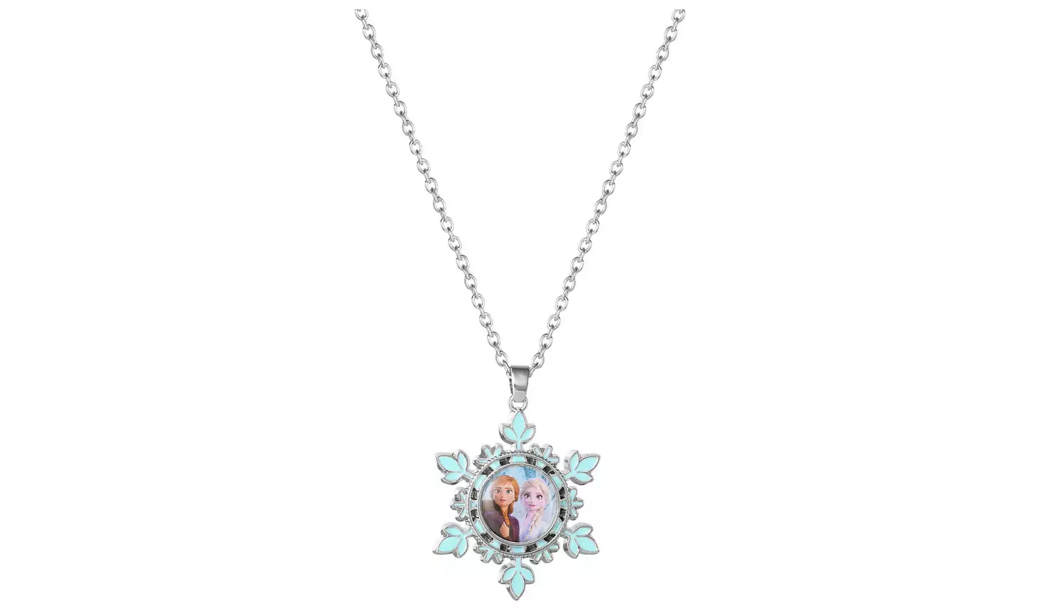 Disney Silver Coloured Elsa and Anna Pendant Necklace