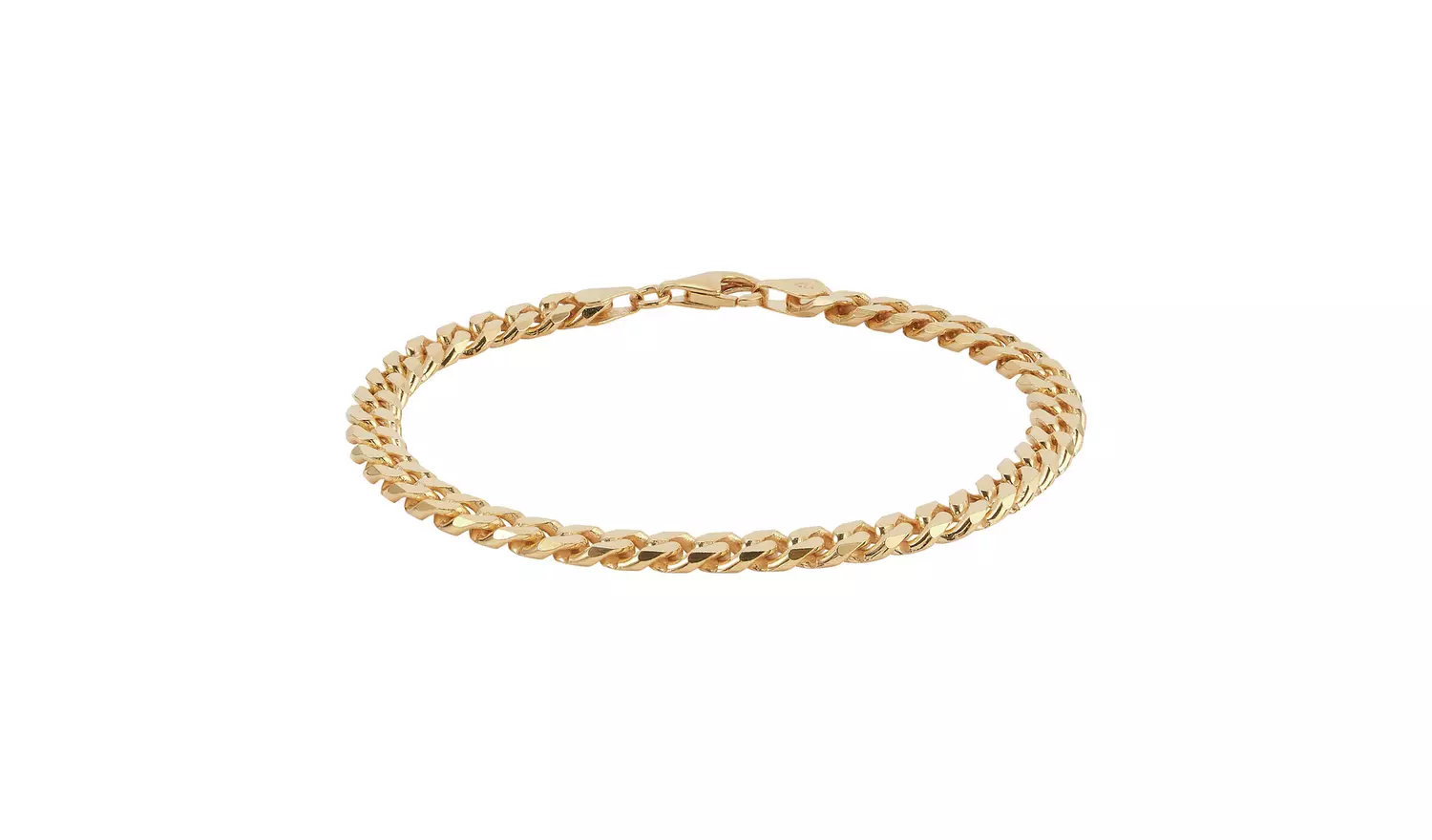 Revere 9ct Gold Plated Sterling Silver Curb Bracelet