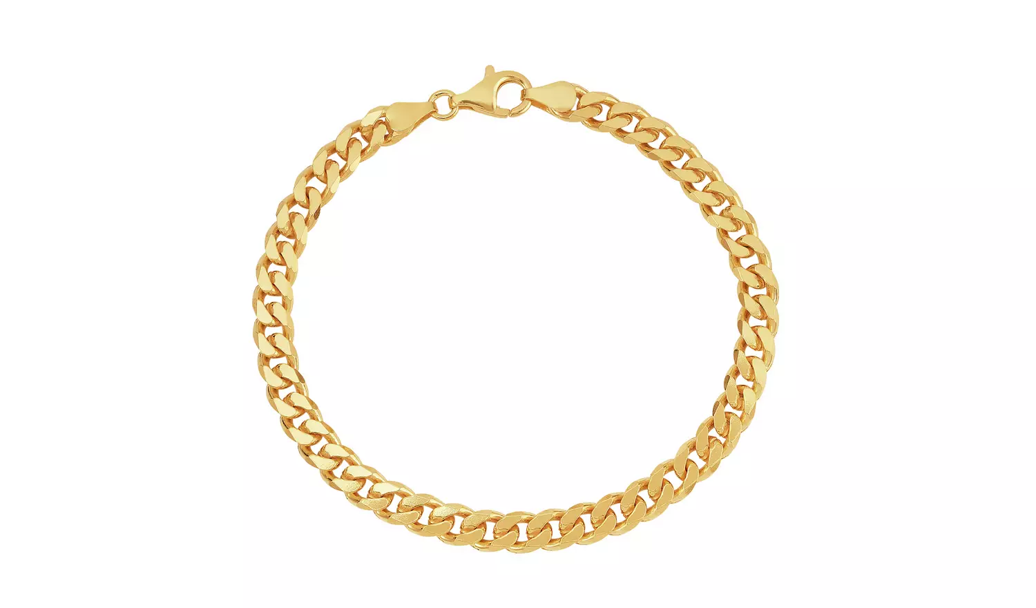 Revere 9ct Gold Plated Sterling Silver Curb Bracelet