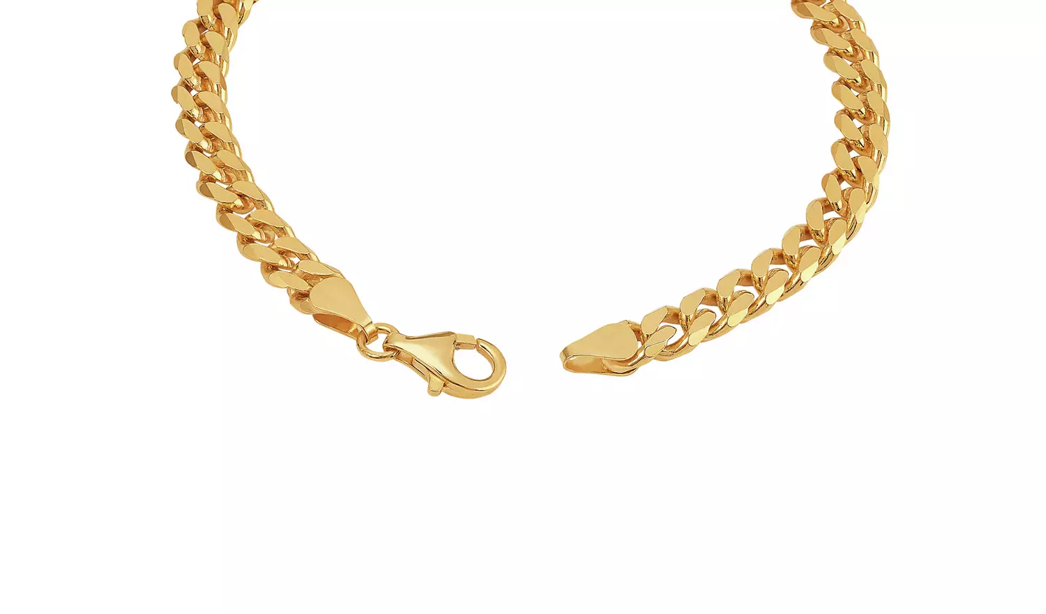 Revere 9ct Gold Plated Sterling Silver Curb Bracelet
