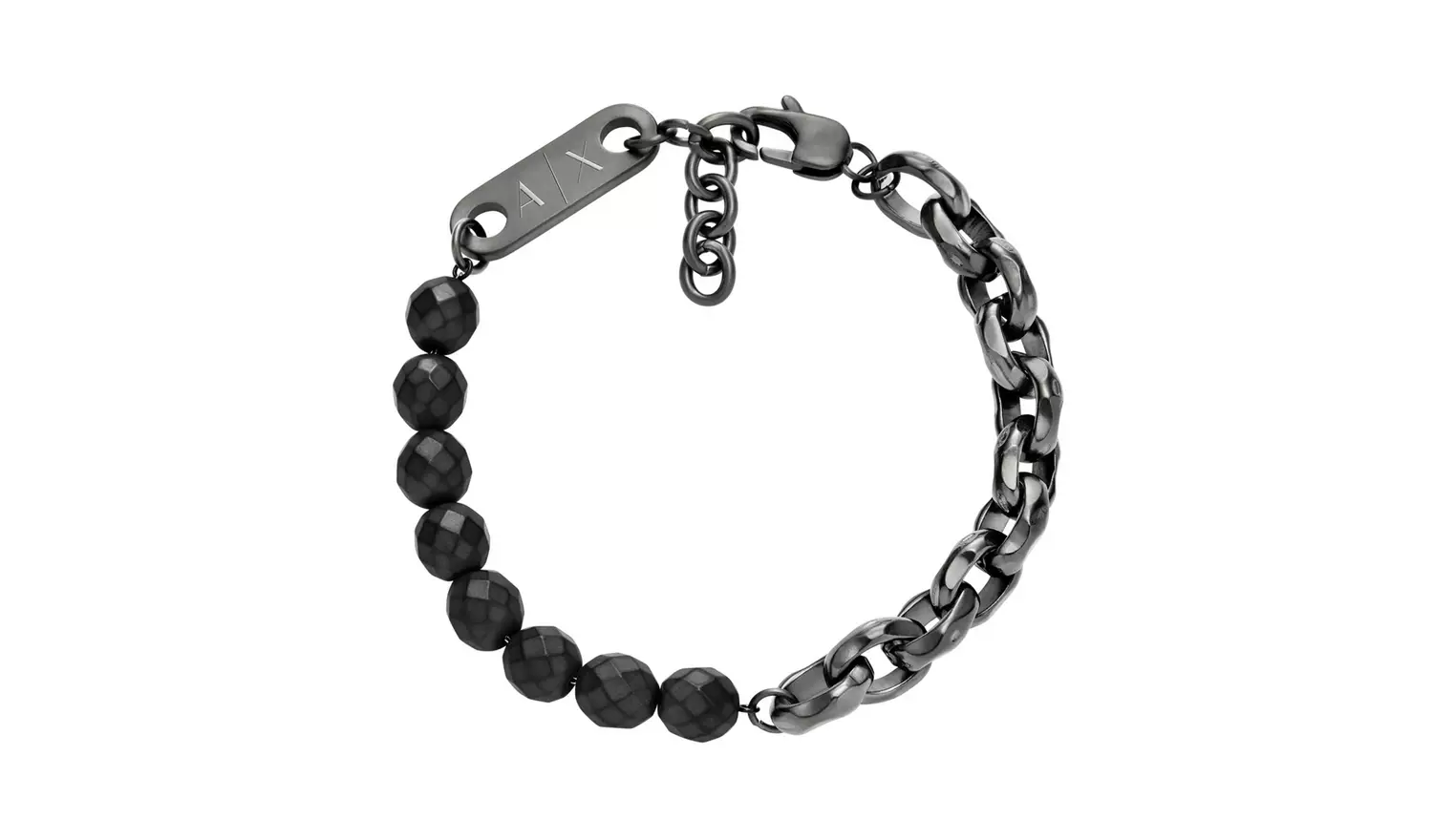 Armani Exchange Gunmetal and Hematite Chain Bracelet