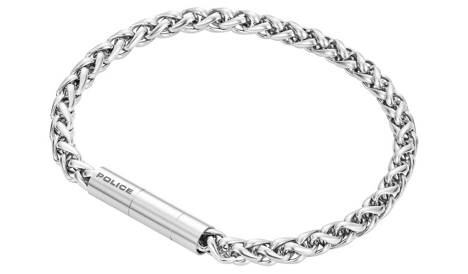 Police Temptation II Polished Stainless Steel Chain Bracelet
