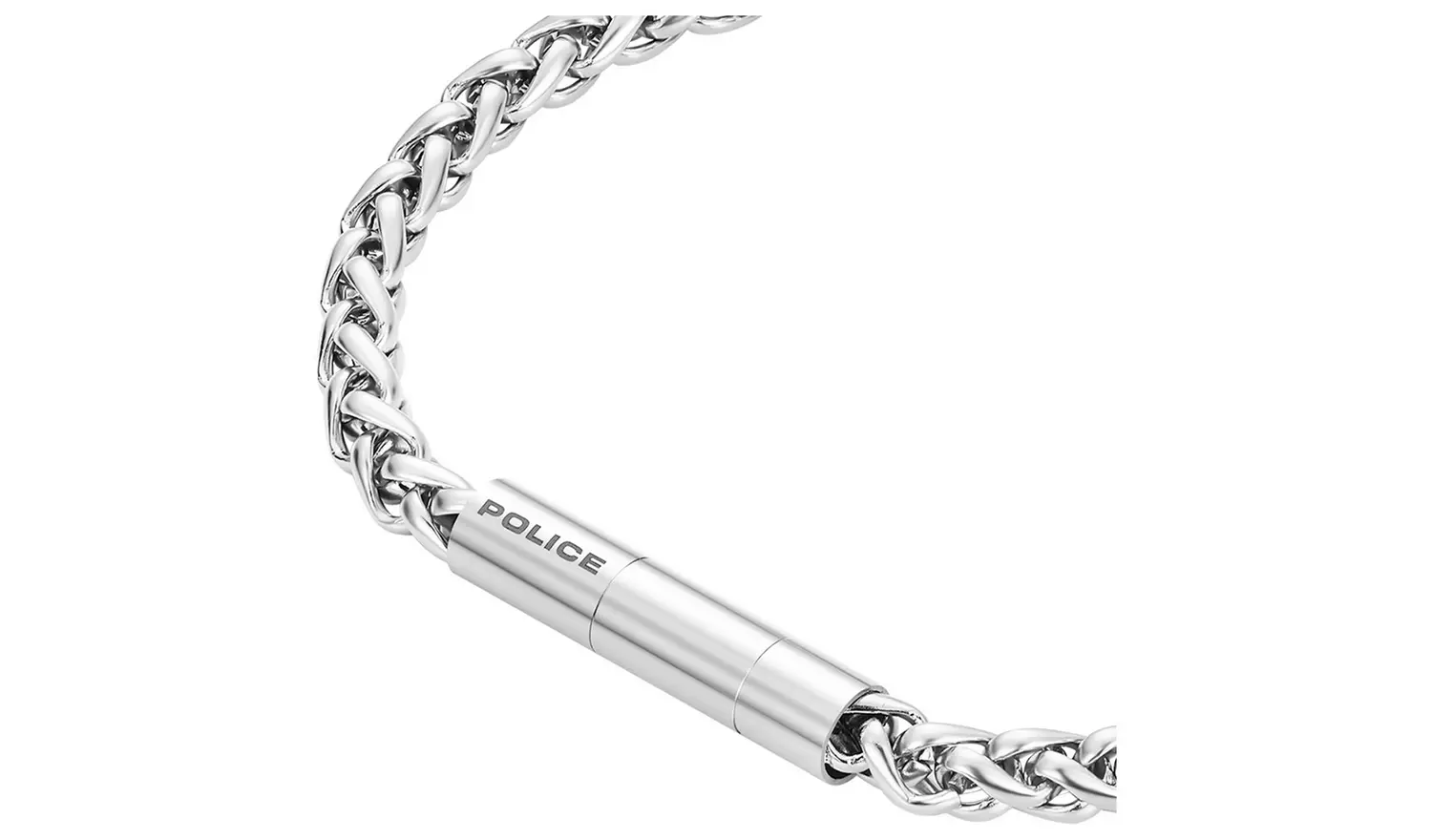 Police Temptation II Polished Stainless Steel Chain Bracelet