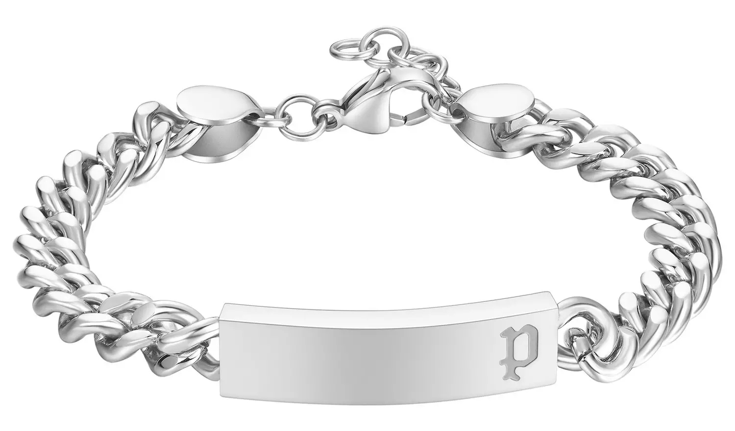 Police Polished Stainless Steel Plain Motif Bracelet