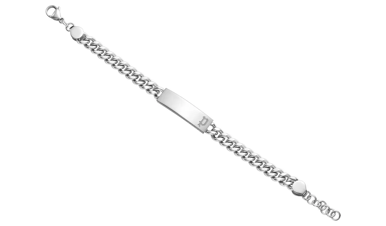 Police Polished Stainless Steel Plain Motif Bracelet