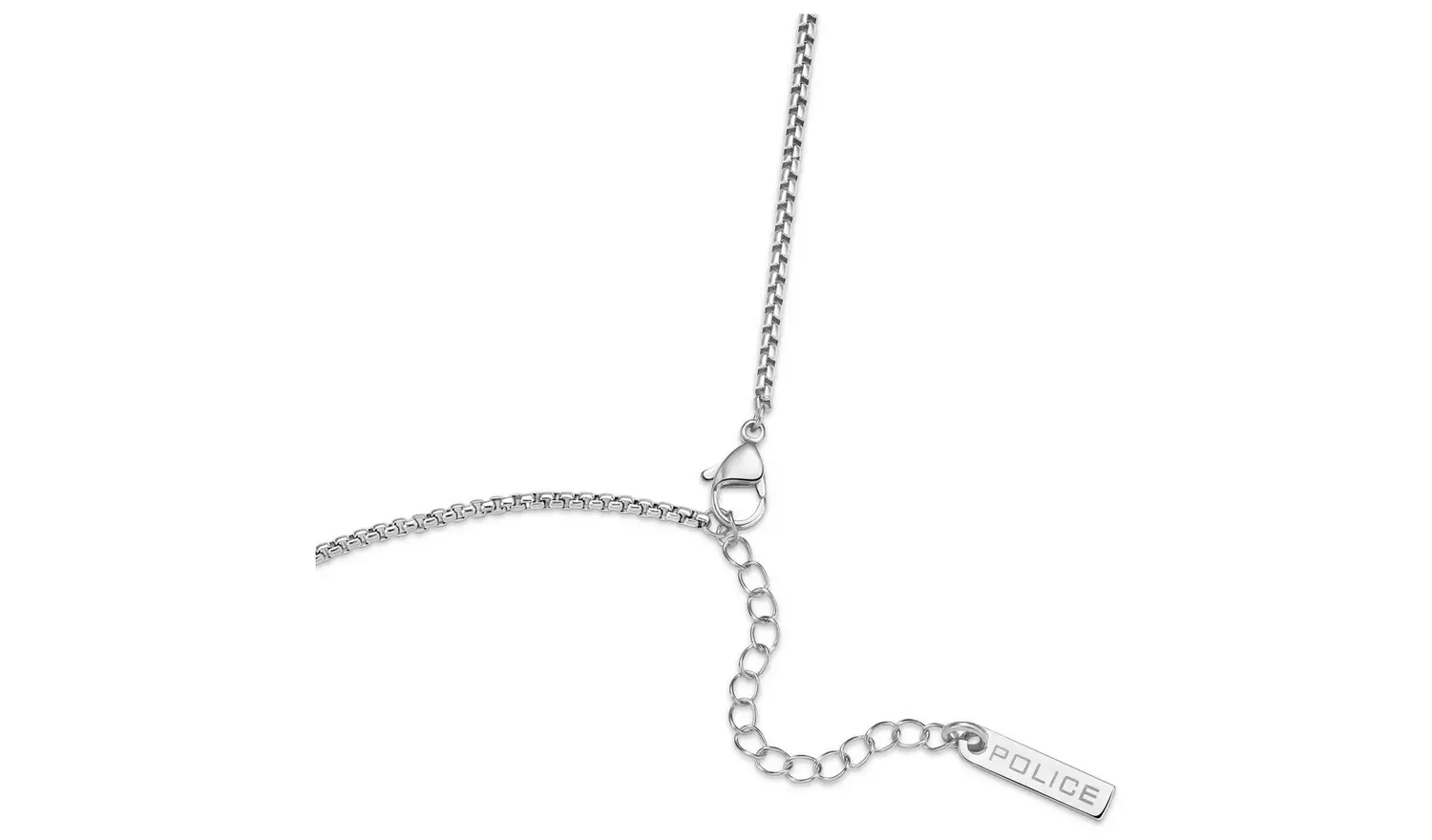 Police Stainless Steel Carbon Bullet Shaped Pendant Necklace