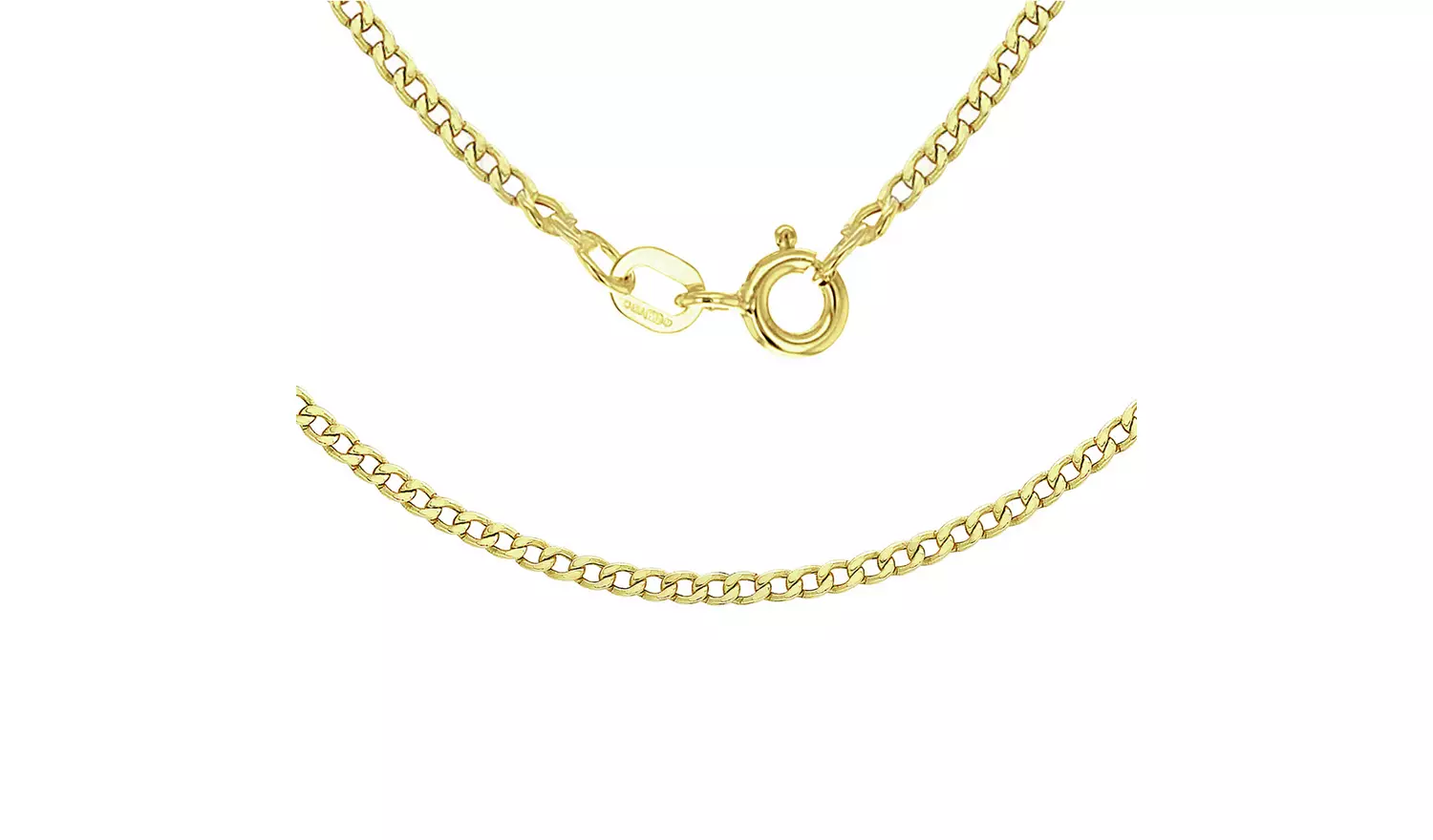 Revere 9ct Yellow Gold Curb 18 Inch Chain
