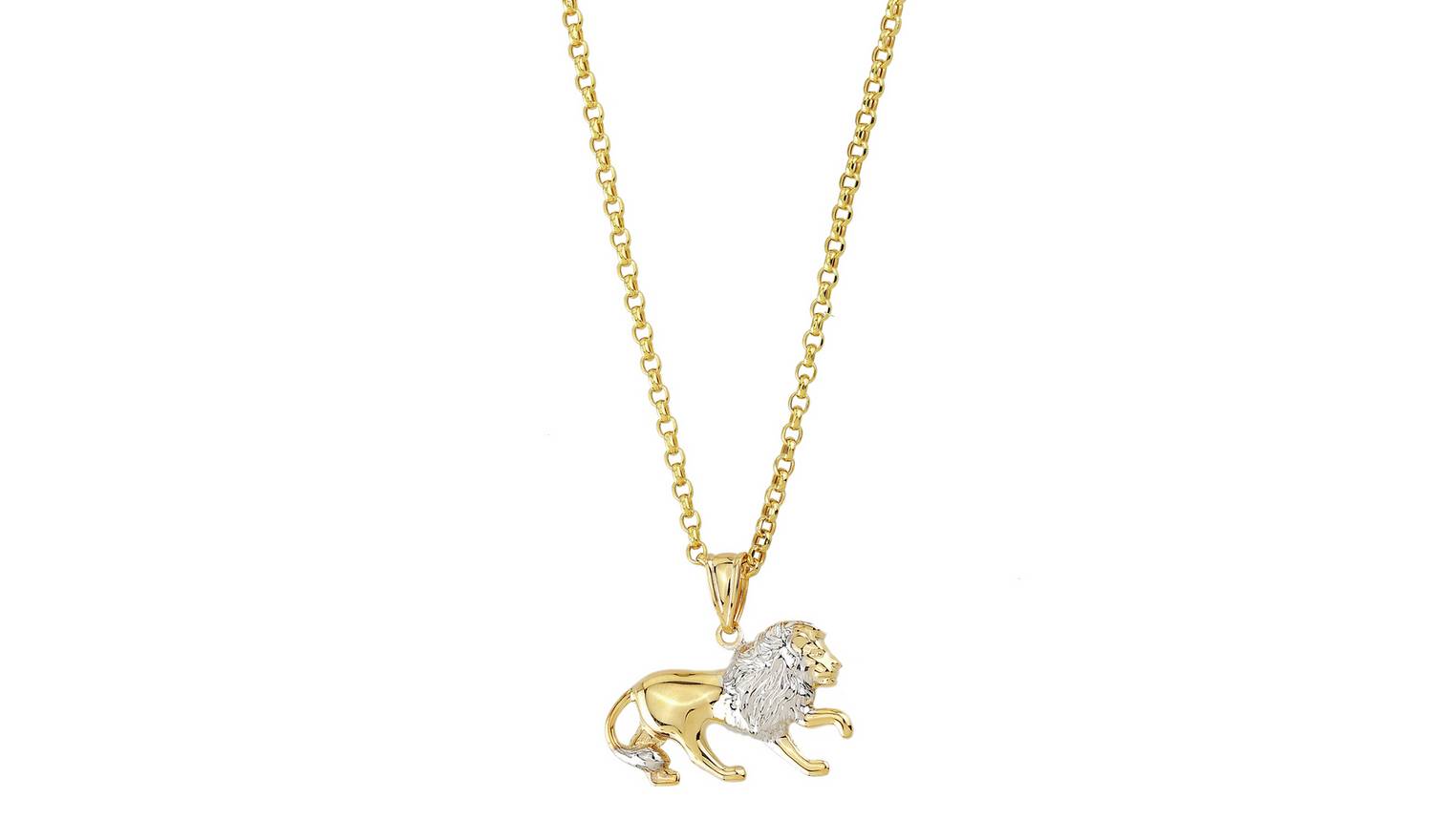 Revere 9ct Yellow Gold Two Tone Lion Pendant