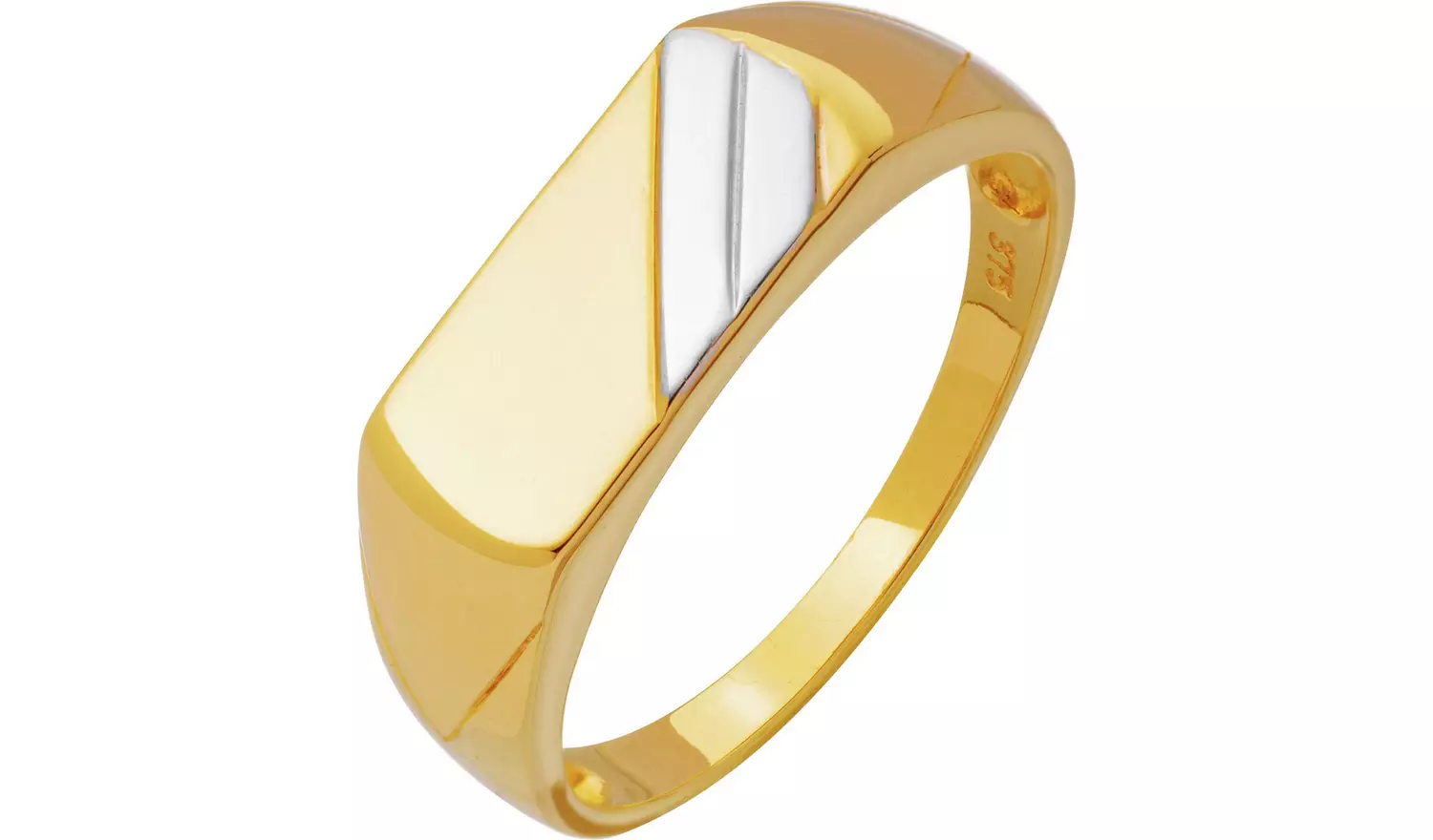 Revere Mens 9ct Gold Multi Coloured Signet Ring - P