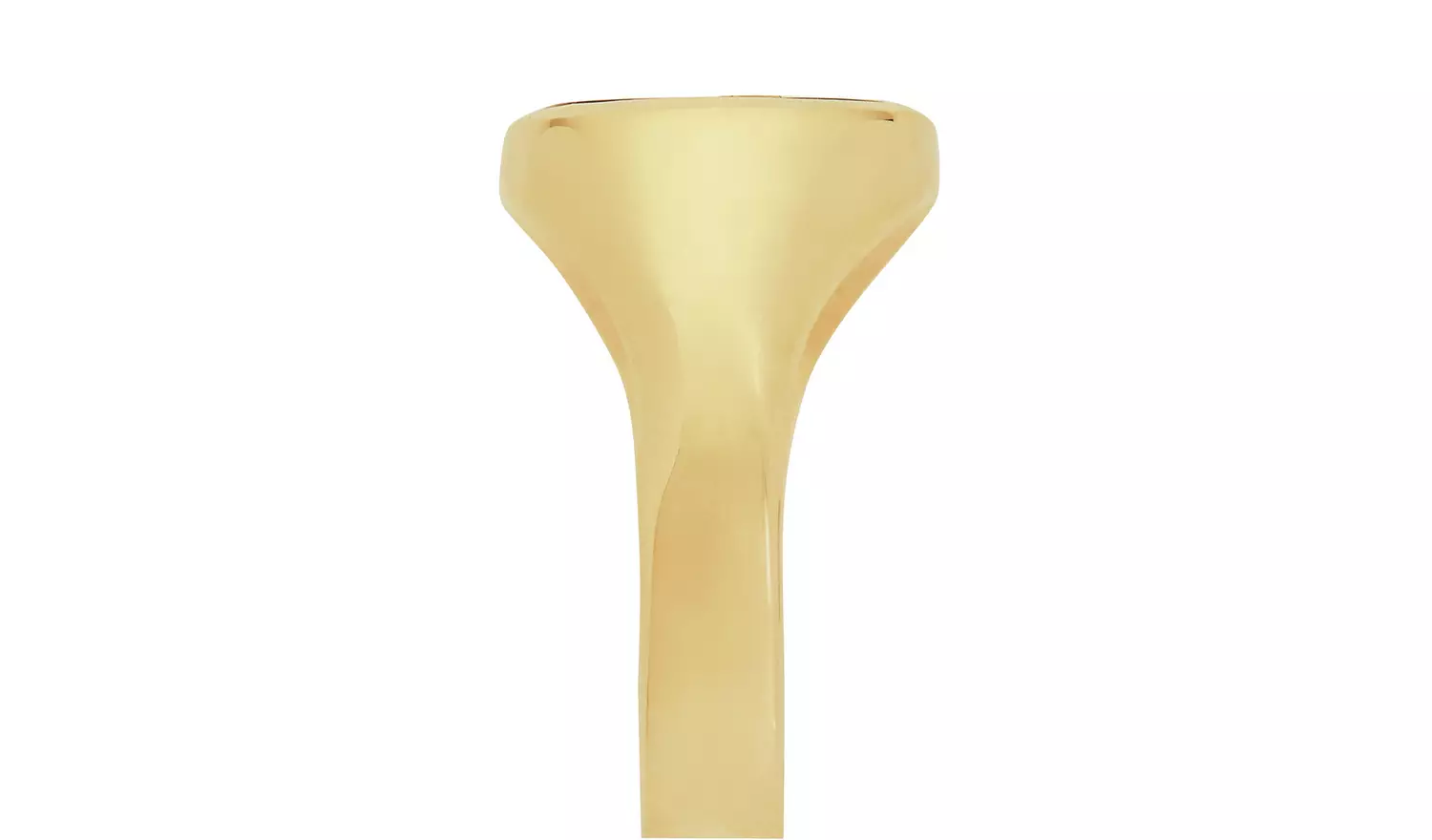 Revere Mens 9ct Yellow Gold Onyx Stripe Ring - Q