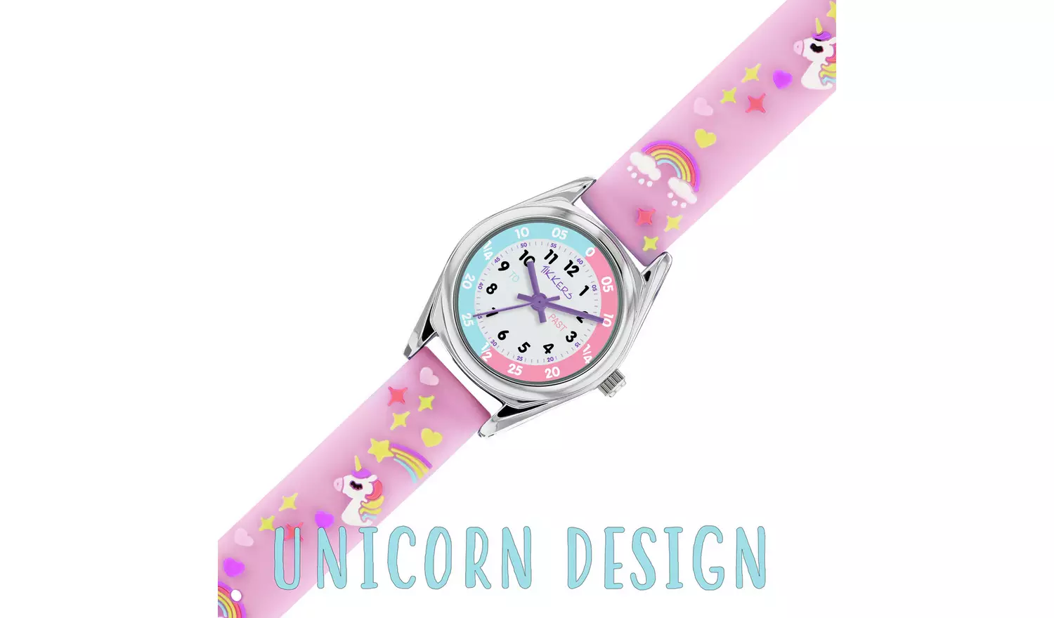 Tikkers Kids Purple Time Teacher Watch