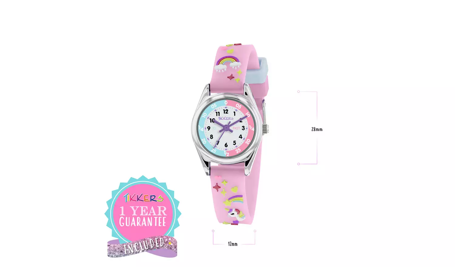 Tikkers Kids Purple Time Teacher Watch