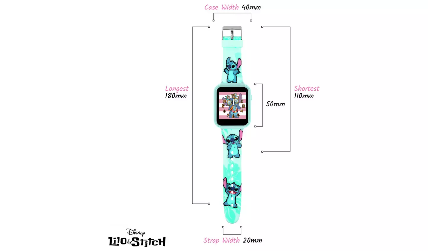 Disney Kids Blue Lilo and Stitch Interactive Smart Watch