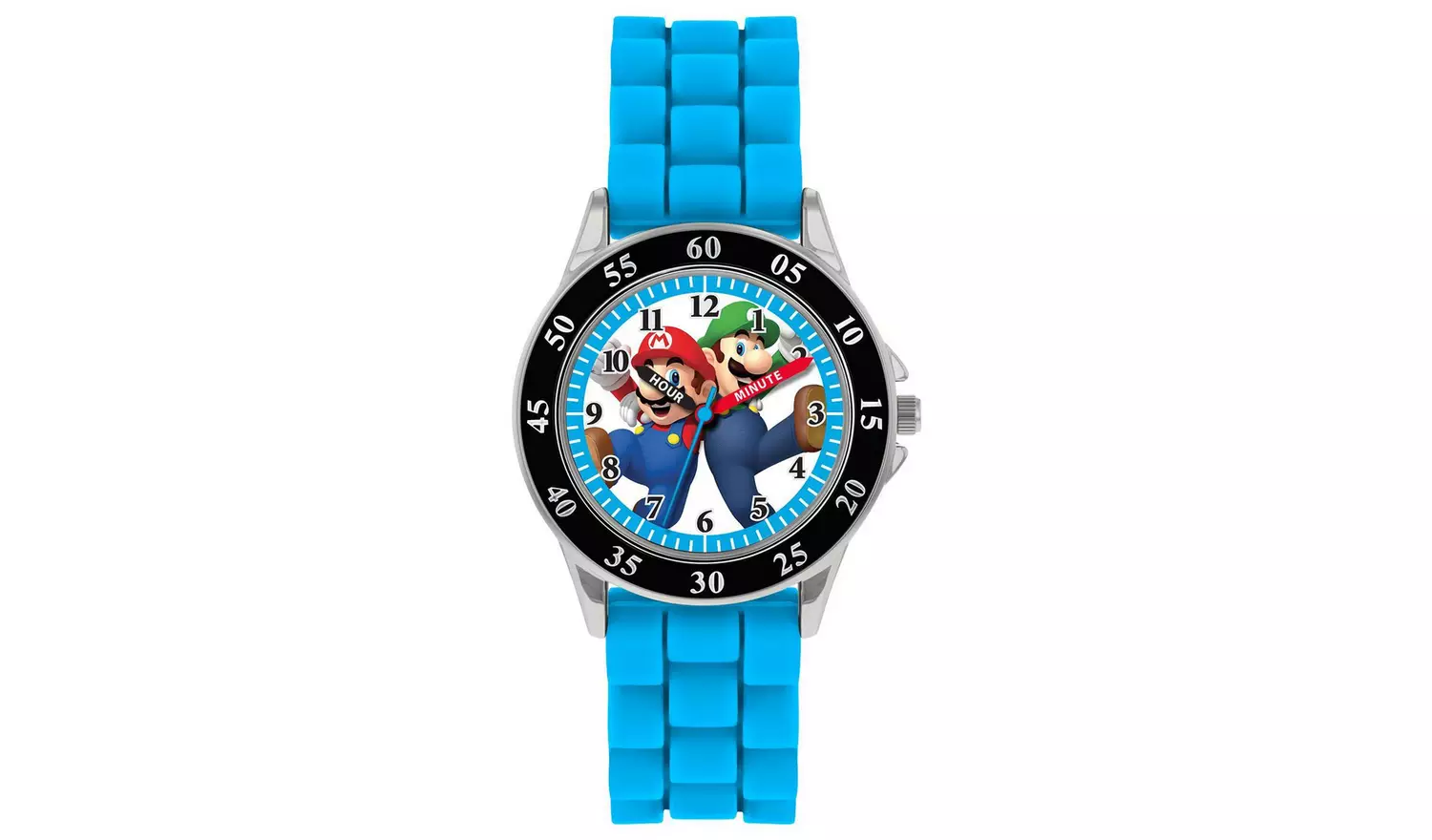 Nintendo Mario Blue Time Teacher Silicone Strap Watch