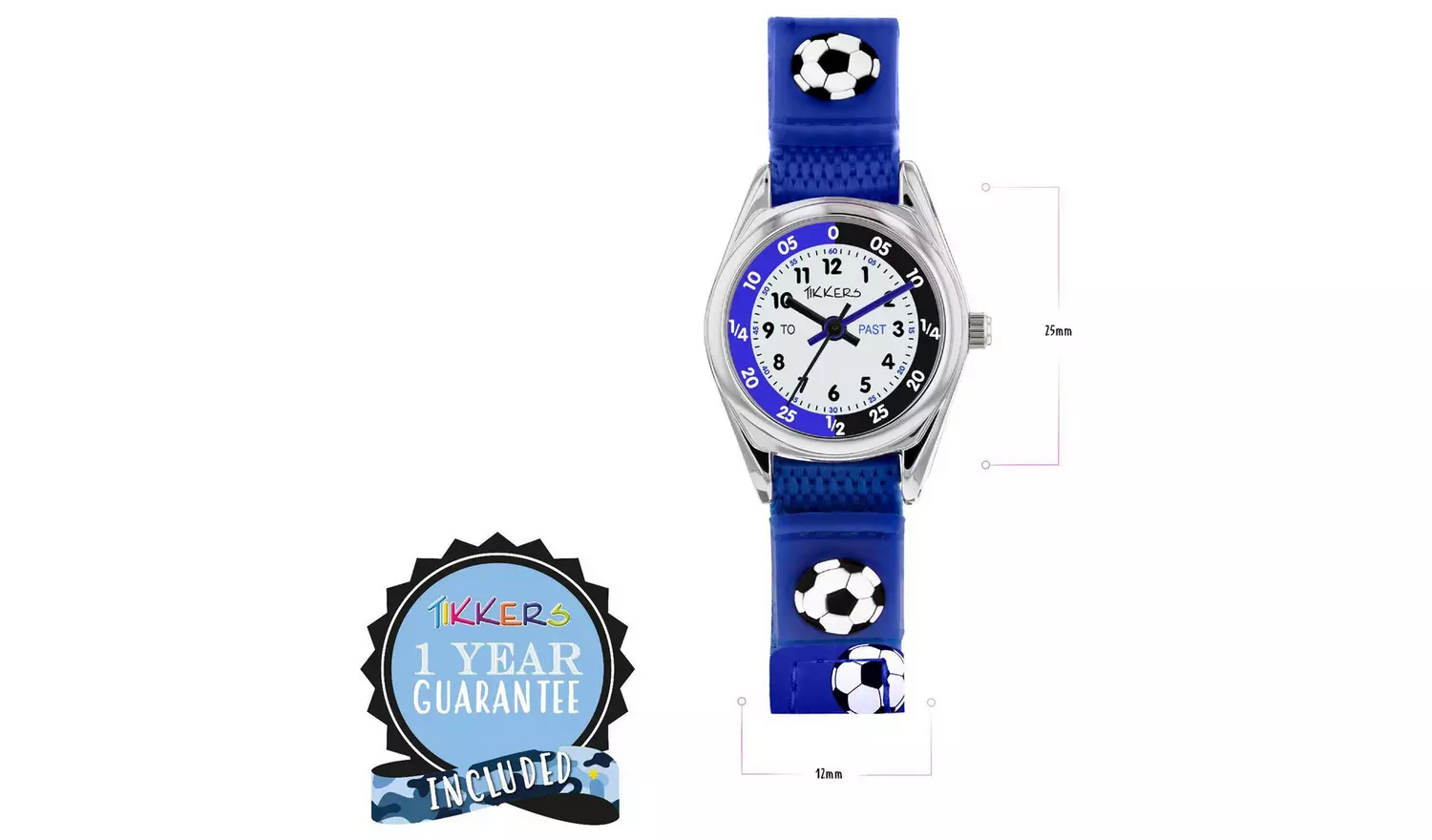 Tikkers Kids Blue Football Time Teacher Watch and Wallet Set