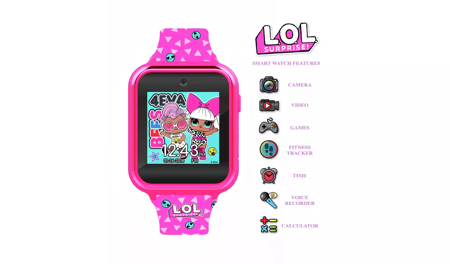 LOL Surprise Kids Pink Interactive Watch