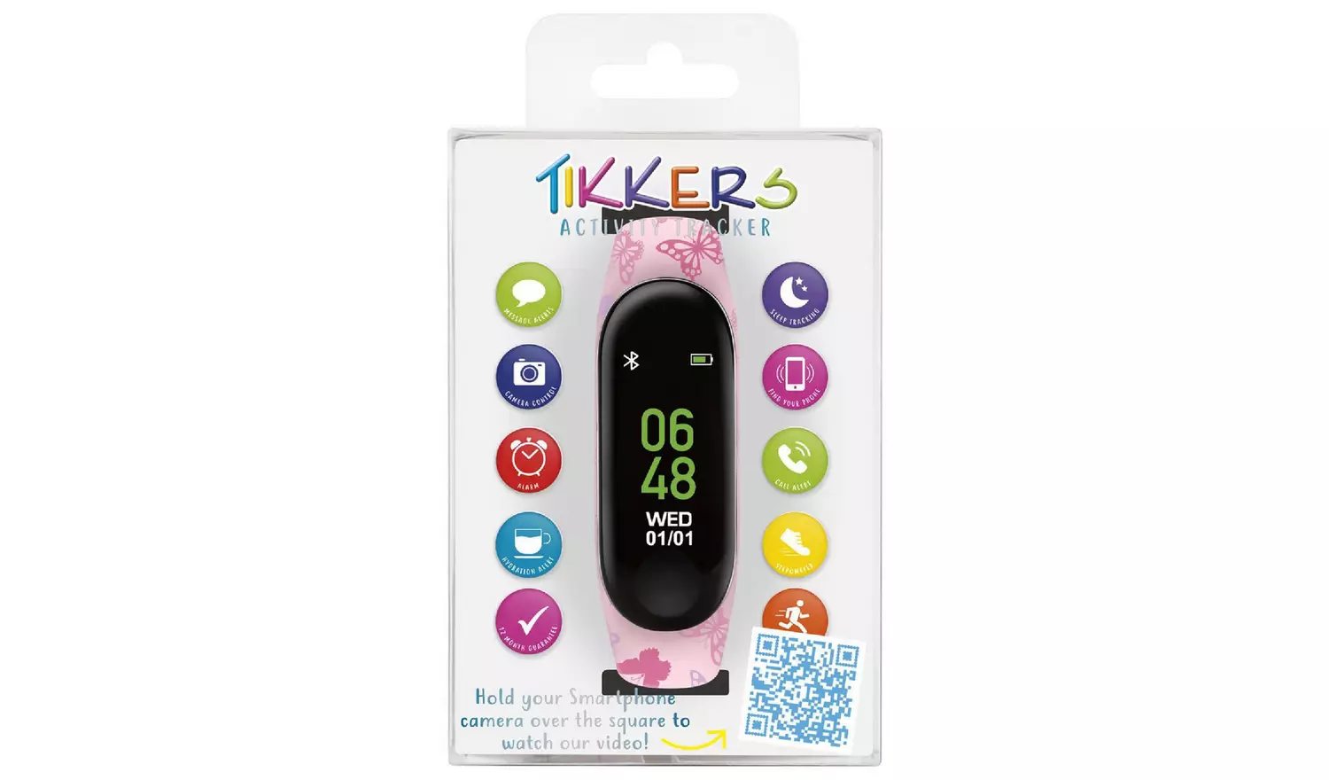 Tikkers Kids Butterfly Pink Smart Activity Tracker